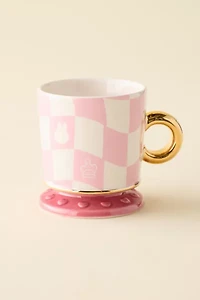 POP MART The Monsters Labubu Let’s Checkmate Series Pink Ceramic Mug