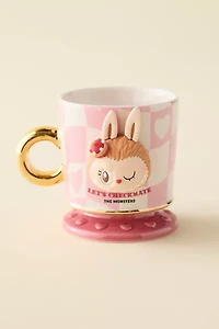 POP MART The Monsters Labubu Let’s Checkmate Series Pink Ceramic Mug