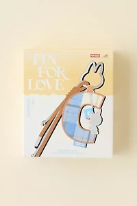 POP MART The Monsters Labubu Pin For Love Series A-M Blind Box Keychain