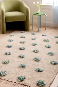 Polka Dot Shaggy Tufted & Woven Rug