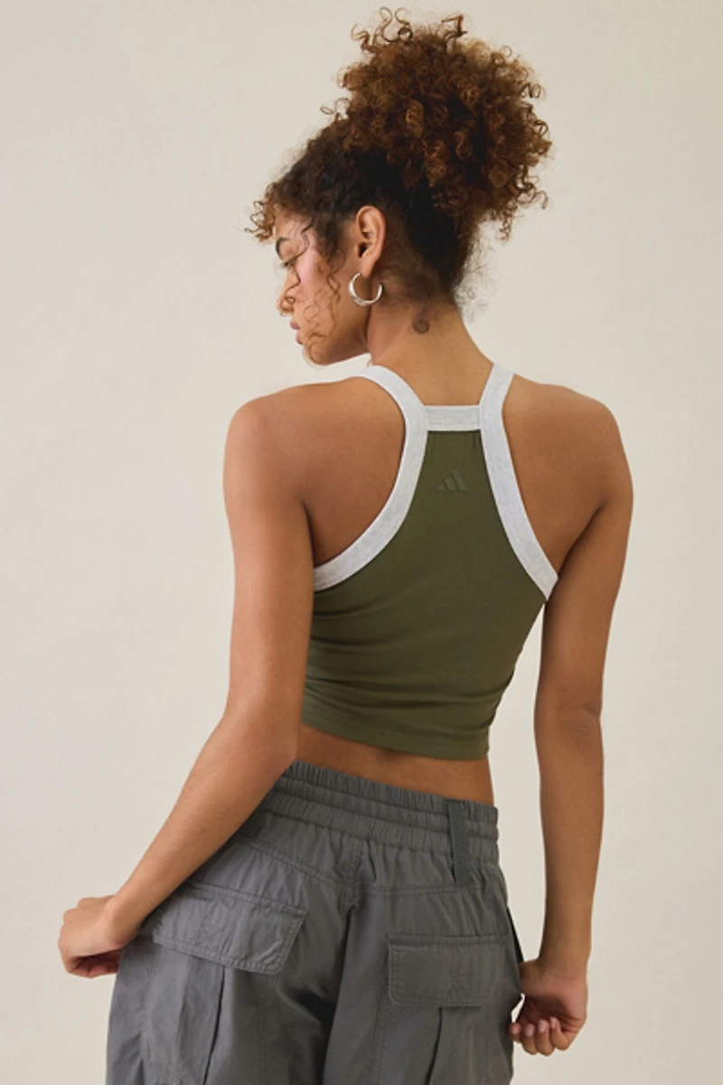 adidas Color Pop Cropped Racerback Tank Top