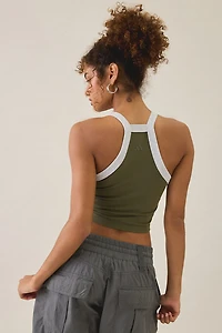 adidas Color Pop Cropped Racerback Tank Top