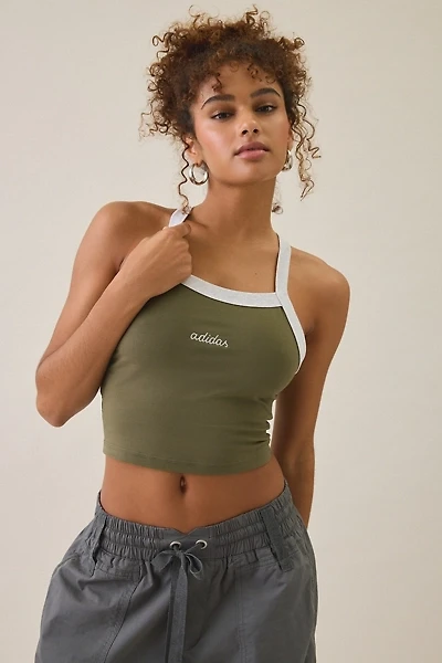 adidas Color Pop Cropped Racerback Tank Top