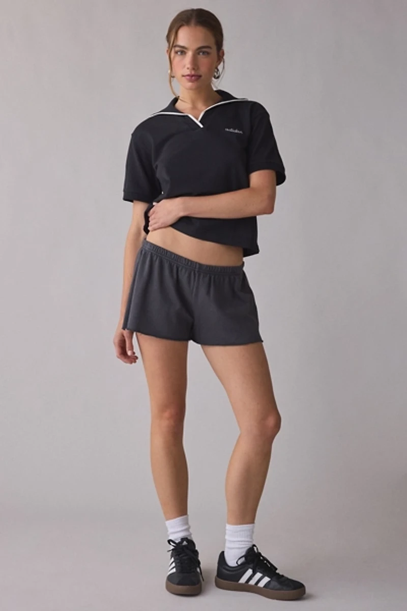 adidas Color Pop Short Sleeve Cropped Polo Shirt