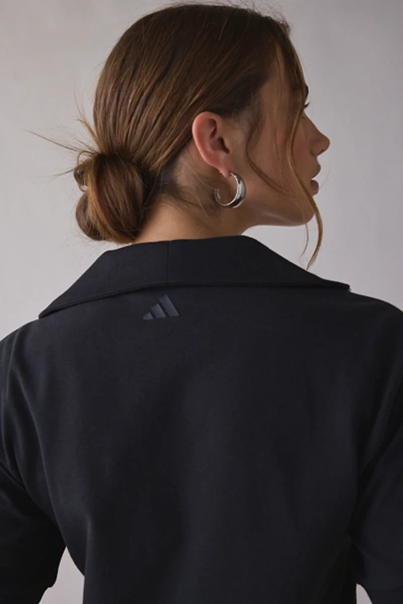 adidas Color Pop Short Sleeve Cropped Polo Shirt