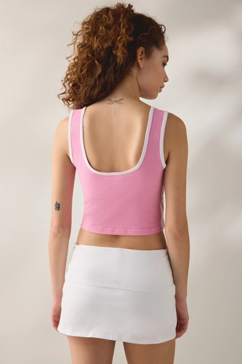 adidas Stadium Scoop Neck Cropped Tank Top