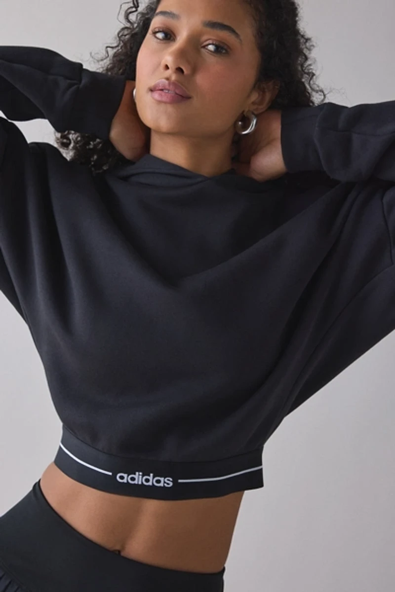 adidas Hyperglam Cropped Hoodie Sweatshirt