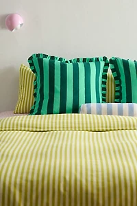 Striped Ruffle Euro Sham
