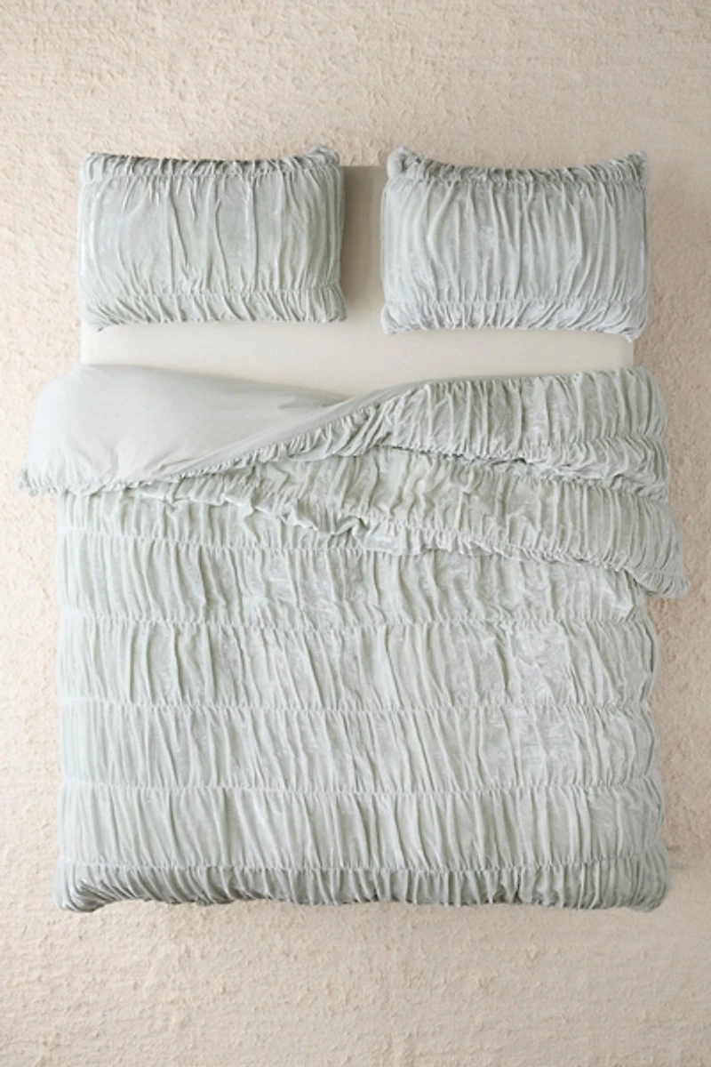 Velvet Cinched Duvet Cover
