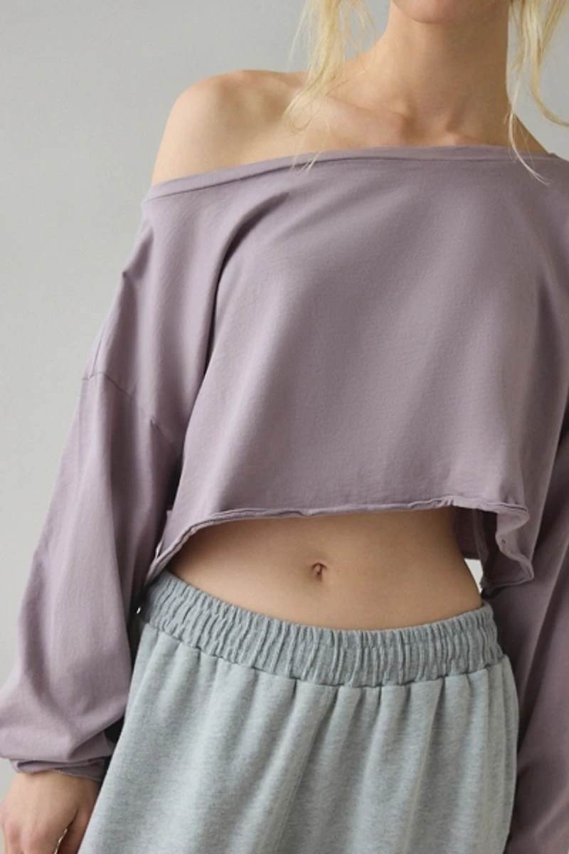 Out From Under On The Move Off-Shoulder Long Sleeve Tee