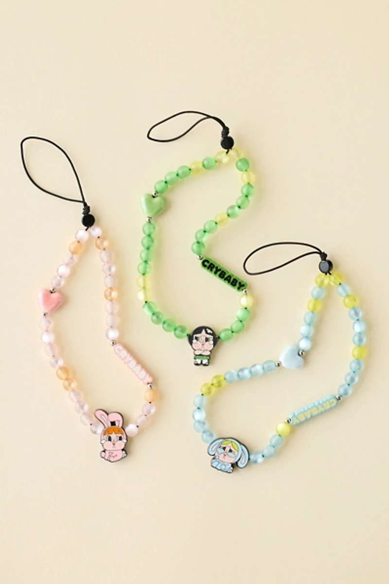 POP MART CRYBABY X Powerpuff Girls Series Blind Box Phone Charm