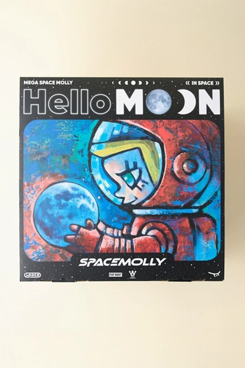 POP MART Mega Space Molly Hello Moon 3D Painting Figure Wall Art
