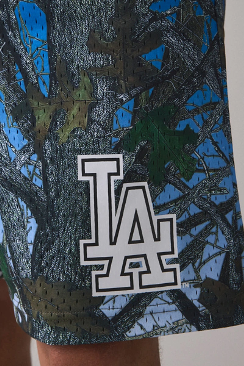 Mitchell & Ness Quiet Blaze MLB Los Angeles Dodgers Logo Camo Shorts