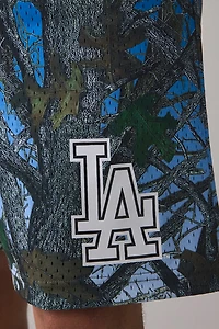 Mitchell & Ness Quiet Blaze MLB Los Angeles Dodgers Logo Camo Shorts