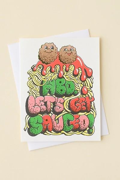 Yellow Owl Workshop Let's Get Sauced Birthday Card