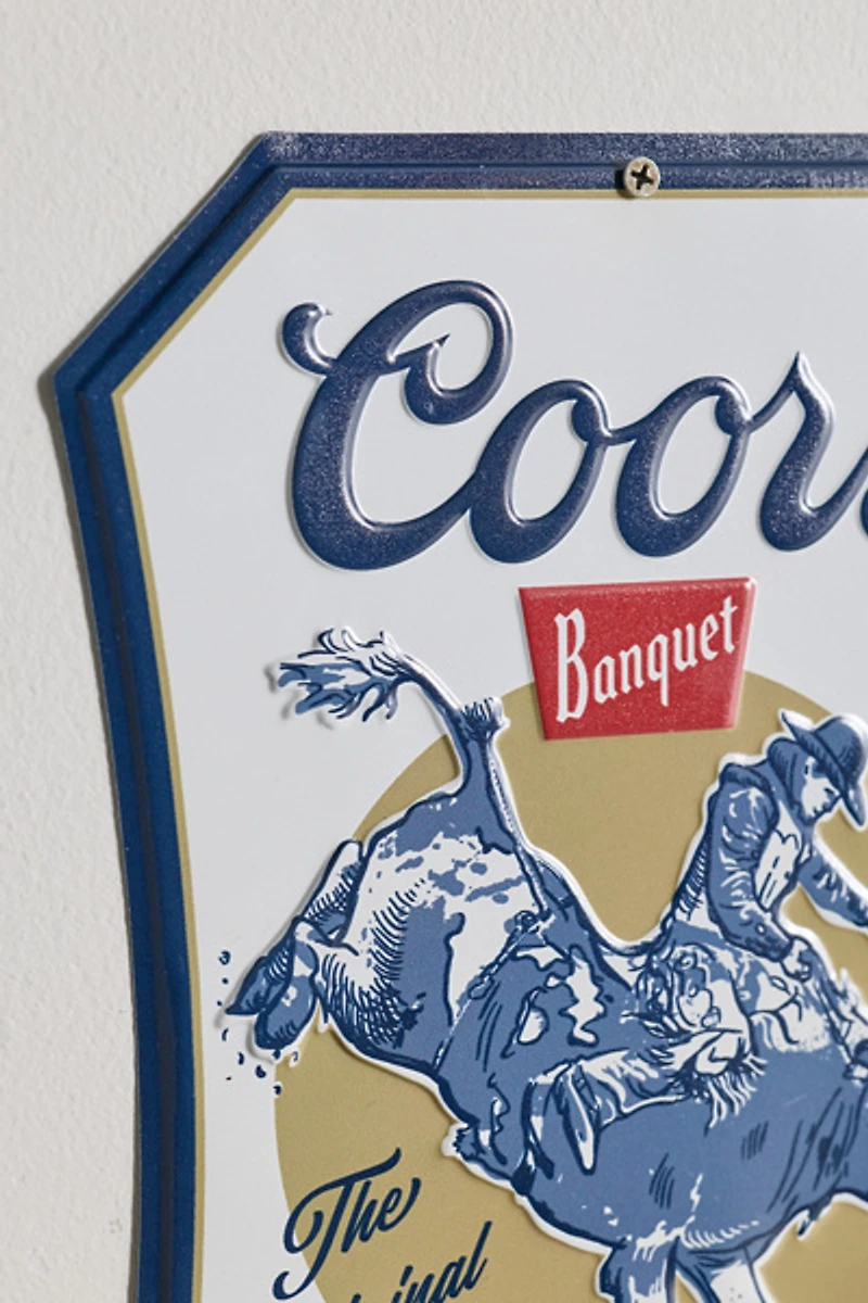 Coors Rodeo Metal Wall Sign