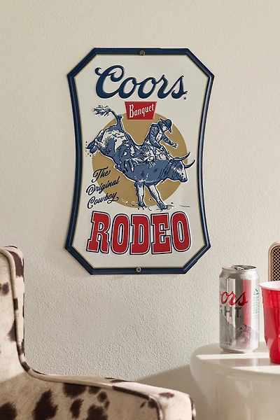 Coors Rodeo Metal Wall Sign