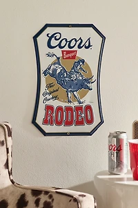 Coors Rodeo Metal Wall Sign