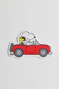 Peanuts Snoopy & Woodstock In The Car Wood Wall Sign