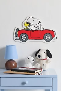 Peanuts Snoopy & Woodstock In The Car Wood Wall Sign