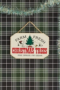 Peanuts Snoopy Christmas Tree Farm Wall Sign
