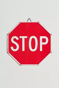 Stop Sign Tin Wall Sign