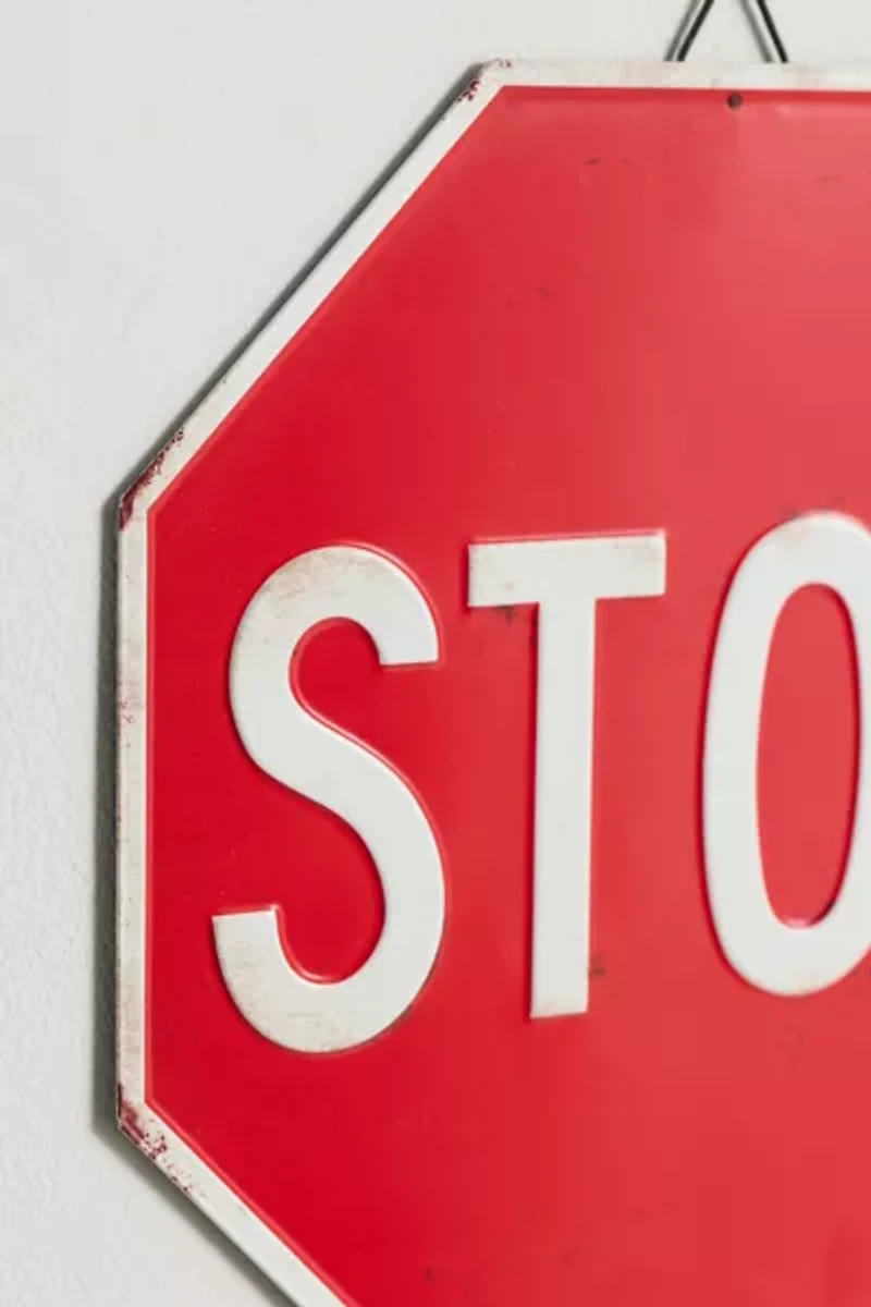 Stop Sign Tin Wall Sign