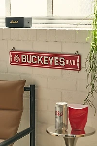 Ohio State University Buckeyes Blvd. Metal Street Wall Sign