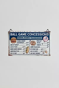 MLB New York Yankees Concession Metal Wall Sign