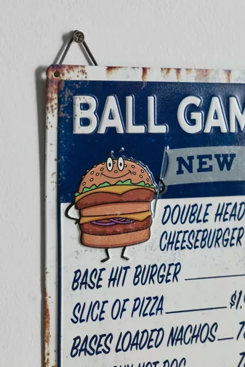 MLB New York Yankees Concession Metal Wall Sign