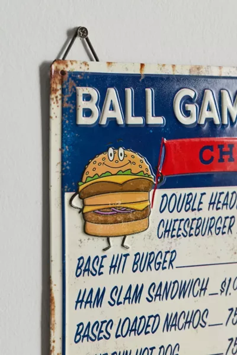 MLB Chicago Cubs Concession Metal Wall Sign