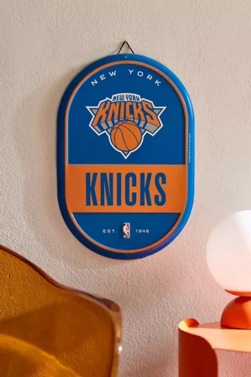 NBA New York Knicks Tin Pill Wall Sign