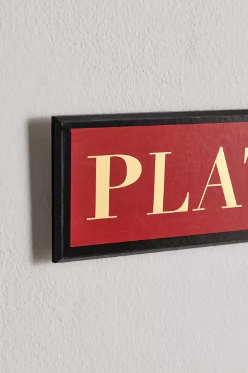 Harry Potter Platform 9¾ Wood Wall Sign