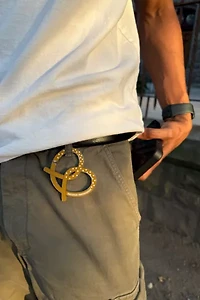 Strawberry Western Pretzel Carabiner