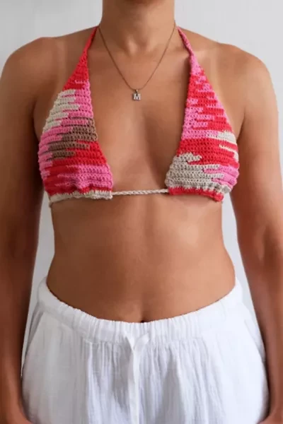 MARVES new york Upcycled Crochet Bikini Top No. 25-004