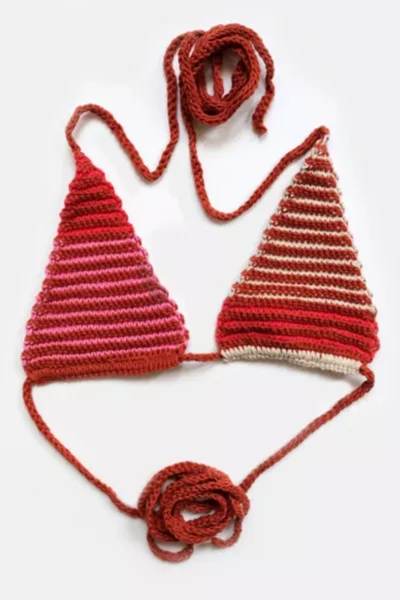 MARVES new york Upcycled Crochet Bikini Top No. 25