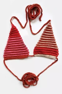 MARVES new york Upcycled Crochet Bikini Top No. 25