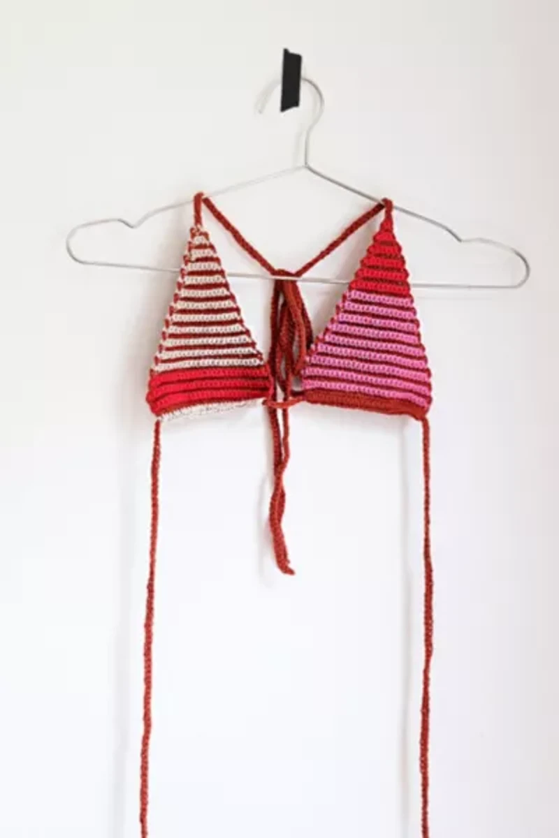 MARVES new york Upcycled Crochet Bikini Top No. 25