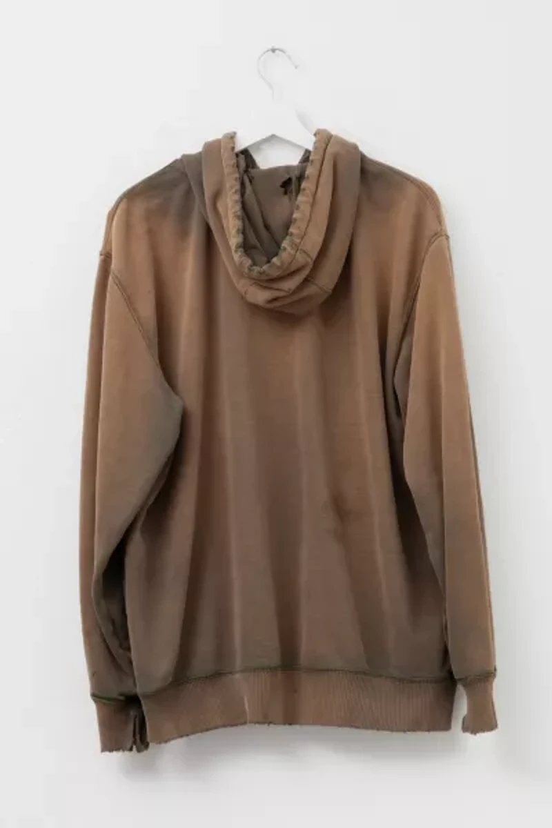 Vintage Y2K Carhartt Heavily Distressed Brown Hoodie Sweatshirt