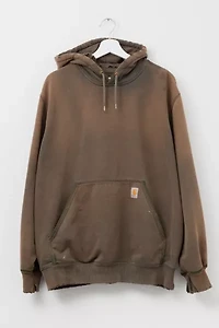 Vintage Y2K Carhartt Heavily Distressed Brown Hoodie Sweatshirt