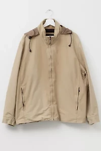 Vintage Y2K Distressed Khaki Hooded Parka Jacket