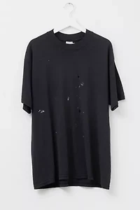 Vintage Y2K Heavily Distressed Blank Black Painters T-Shirt
