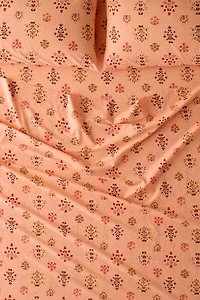 Aria Woodblock Floral Patterned Sheet Set