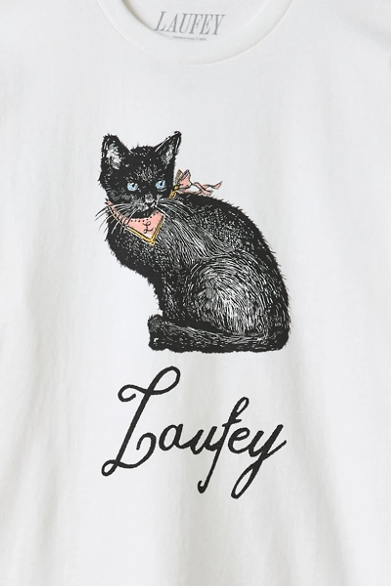 Laufey Black Cat Graphic Tee