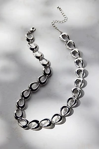 Geo Oval Chain Necklace
