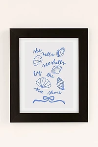 AthenesAtelier She Sells Sea Shells Coastal Art Print