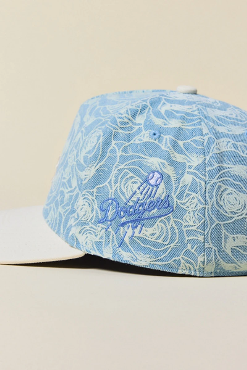 Mitchell & Ness MLB Los Angeles Dodgers Floral Snapback Hat