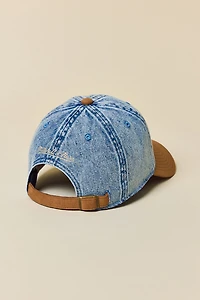 Mitchell & Ness MLB New York Yankees Denim & Faux Suede Dad Hat