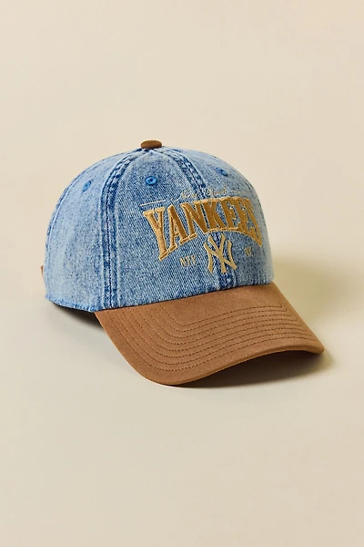 Mitchell & Ness MLB New York Yankees Denim & Faux Suede Dad Hat