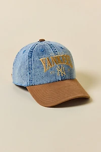 Mitchell & Ness MLB New York Yankees Denim & Faux Suede Dad Hat